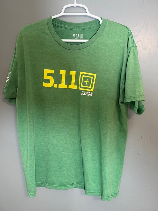 5.11 Tactical Other - 5.11 Tactical Green and Yellow Logo Short Sleeve Tee